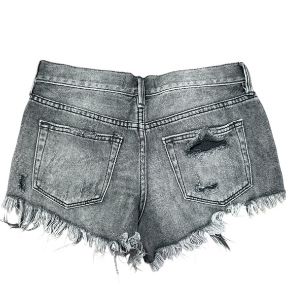 Twenty Black Distressed Jean Shorts - Picture 4 of 6